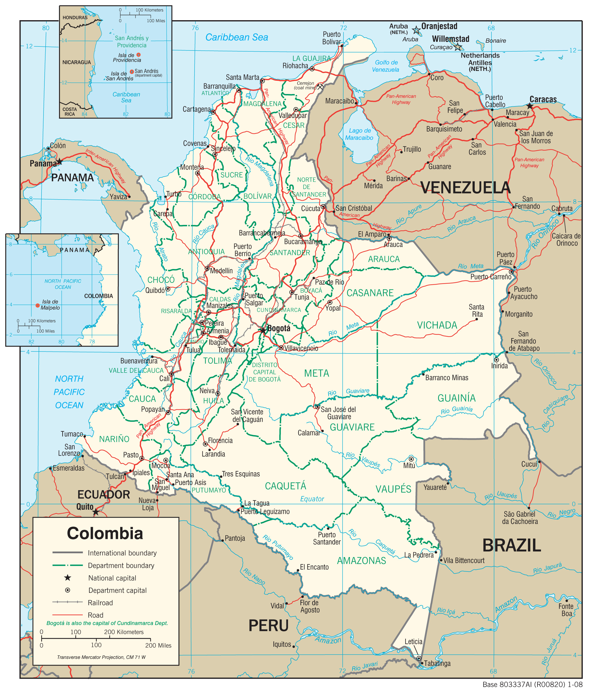 Colombia Maps Perry Castaneda Map Collection Ut Library Online