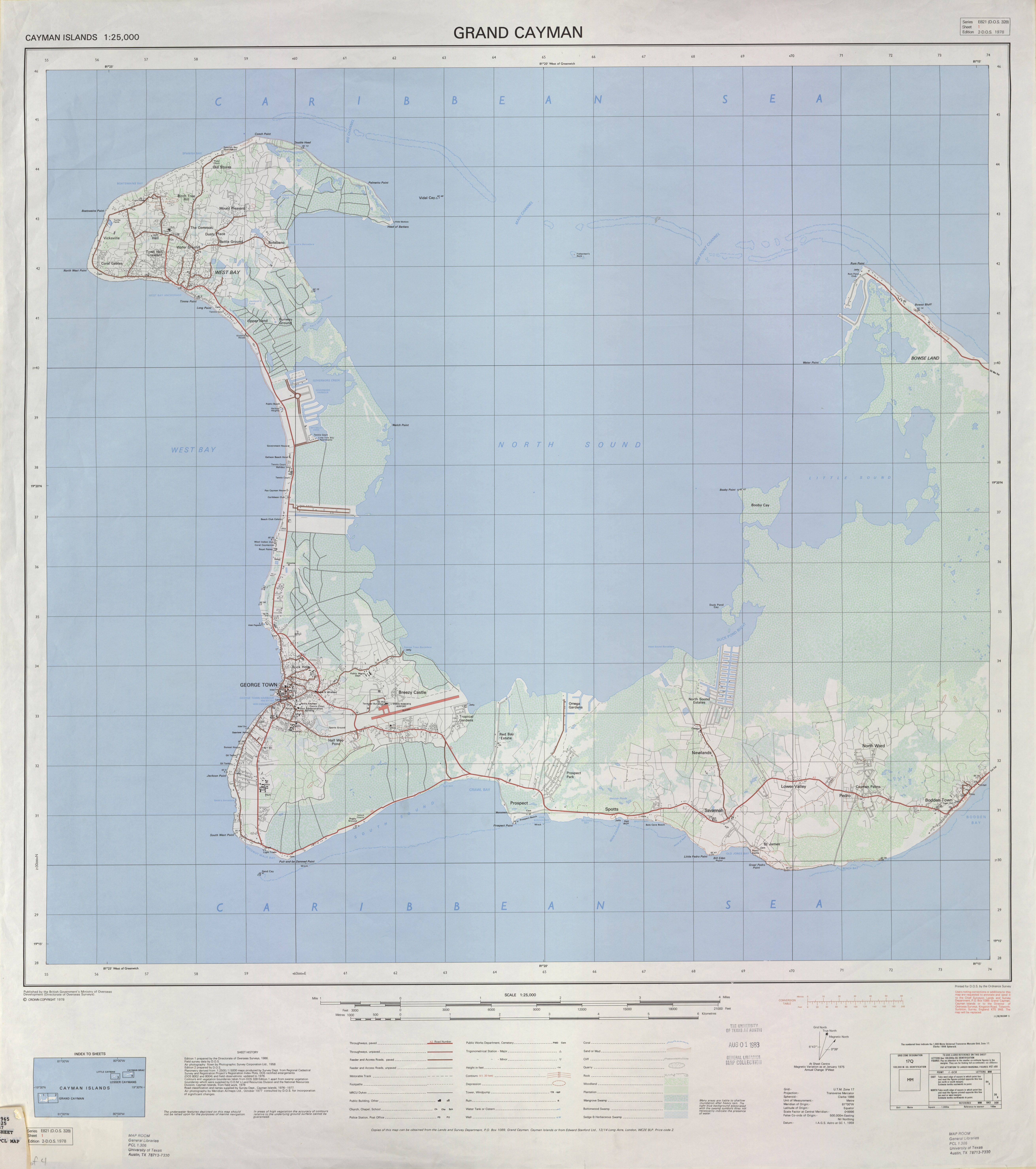 Cayman Islands Ams Topographic Maps Perry Castaa Eda Map Collection Ut Library Online