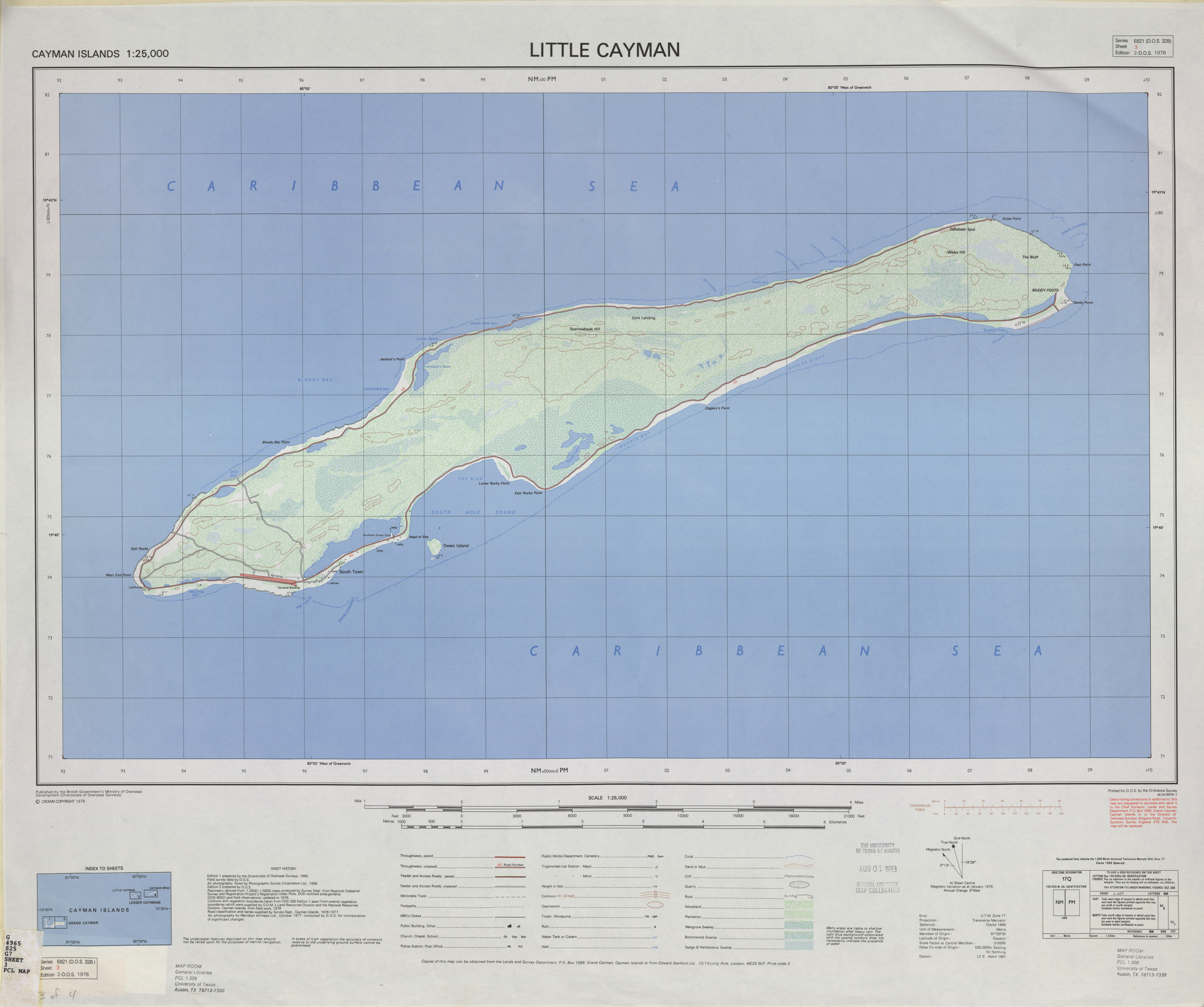 Cayman Islands Ams Topographic Maps Perry Castaa Eda Map Collection Ut Library Online