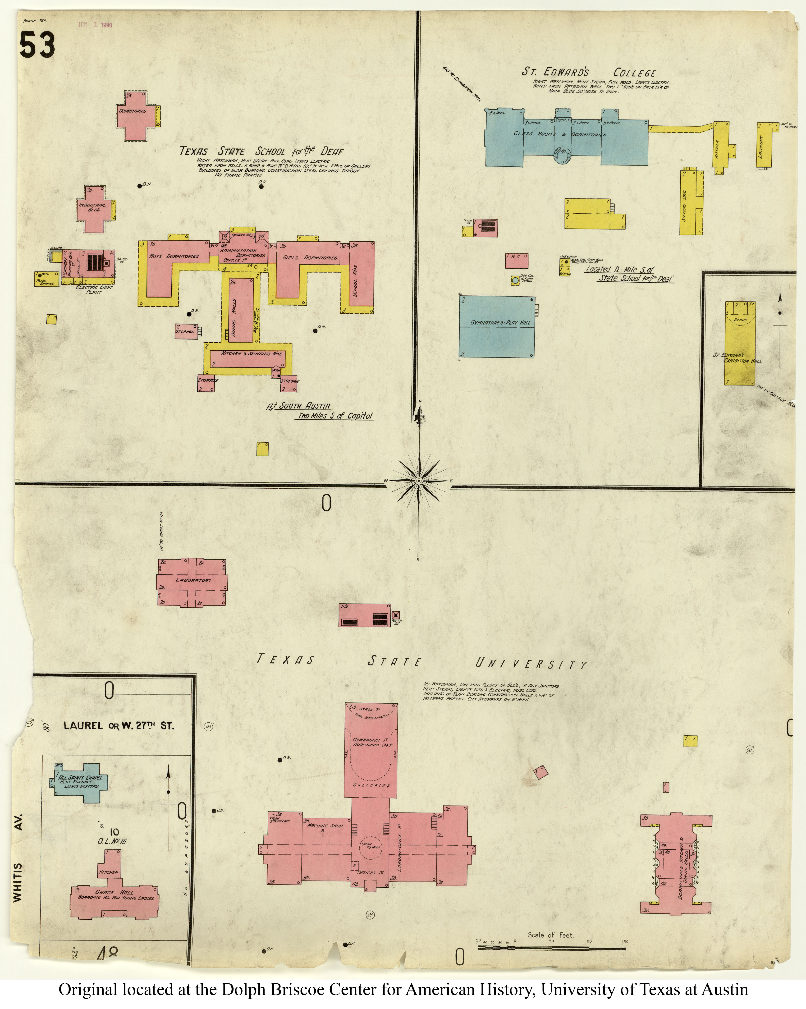 Historical Campus Maps University Of Texas At Austin Perry