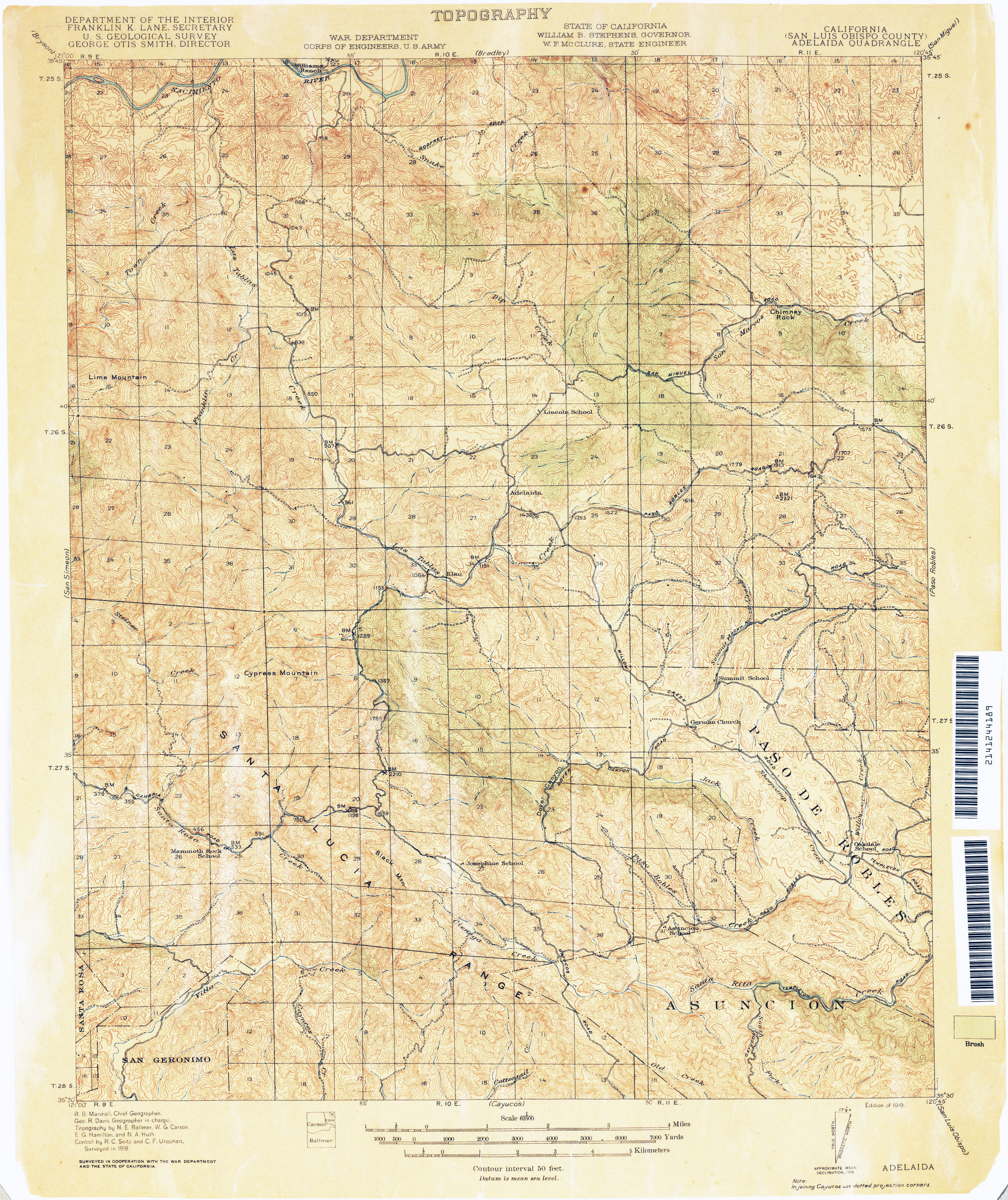 Escondido Carlsbad California 1901 US Geological Survey Topographic Map \u2013 San Luis Rey Merle CA Antique Oceanside Encinitas Santa Rosa