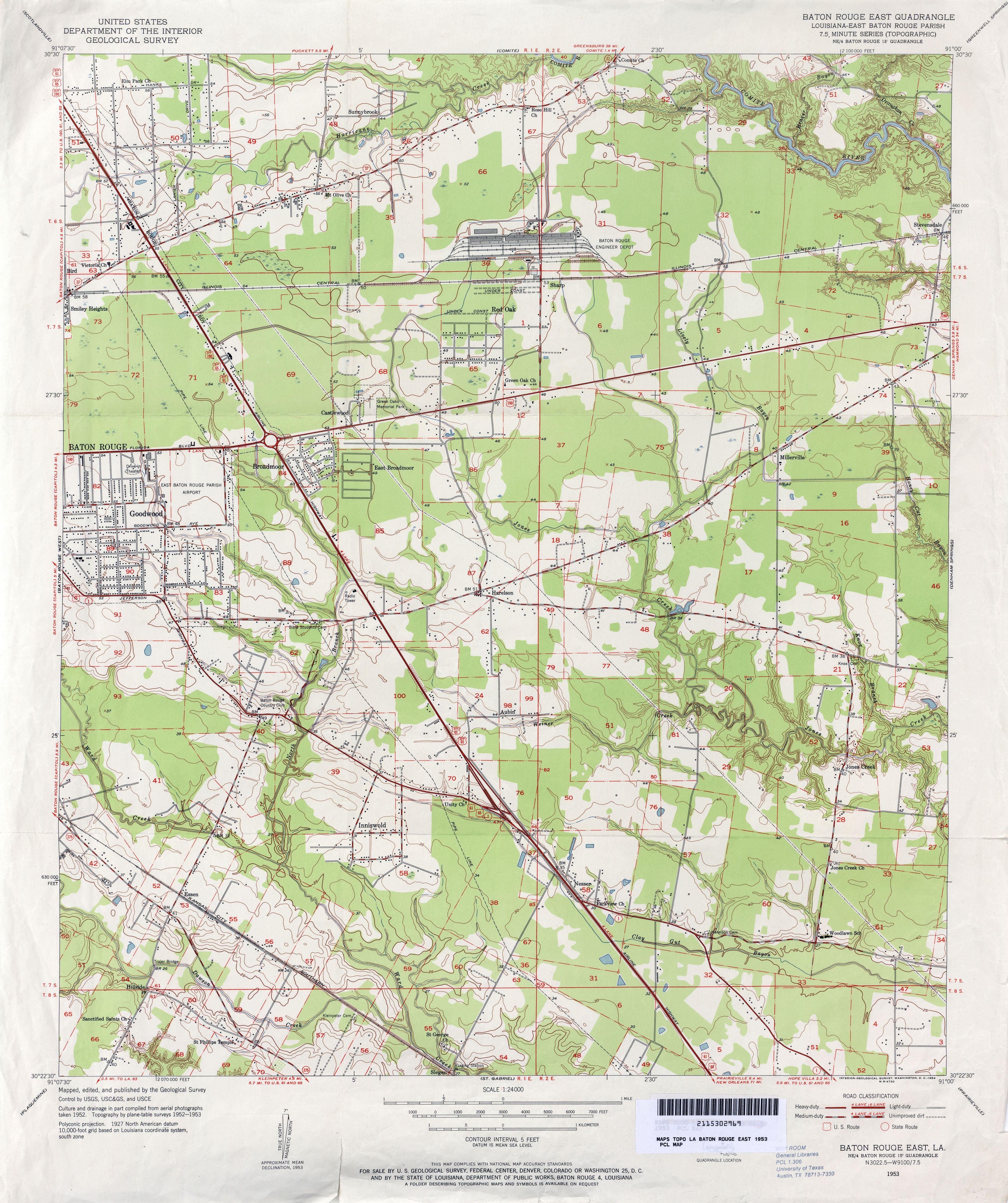 Louisiana Topographic Maps Perry Castaneda Map Collection Ut