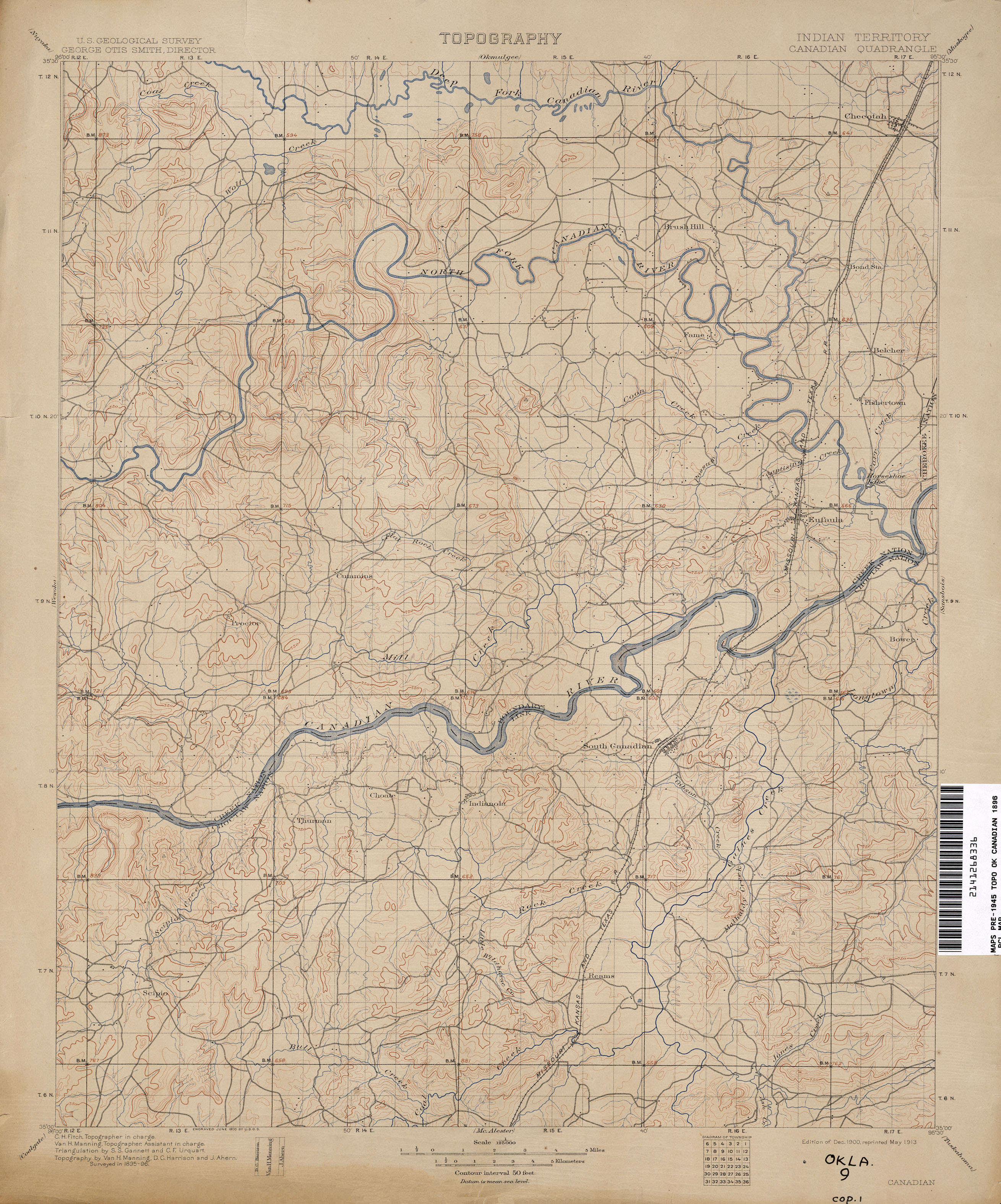 Oklahoma Historical Topographic Maps Perry Castaneda Map