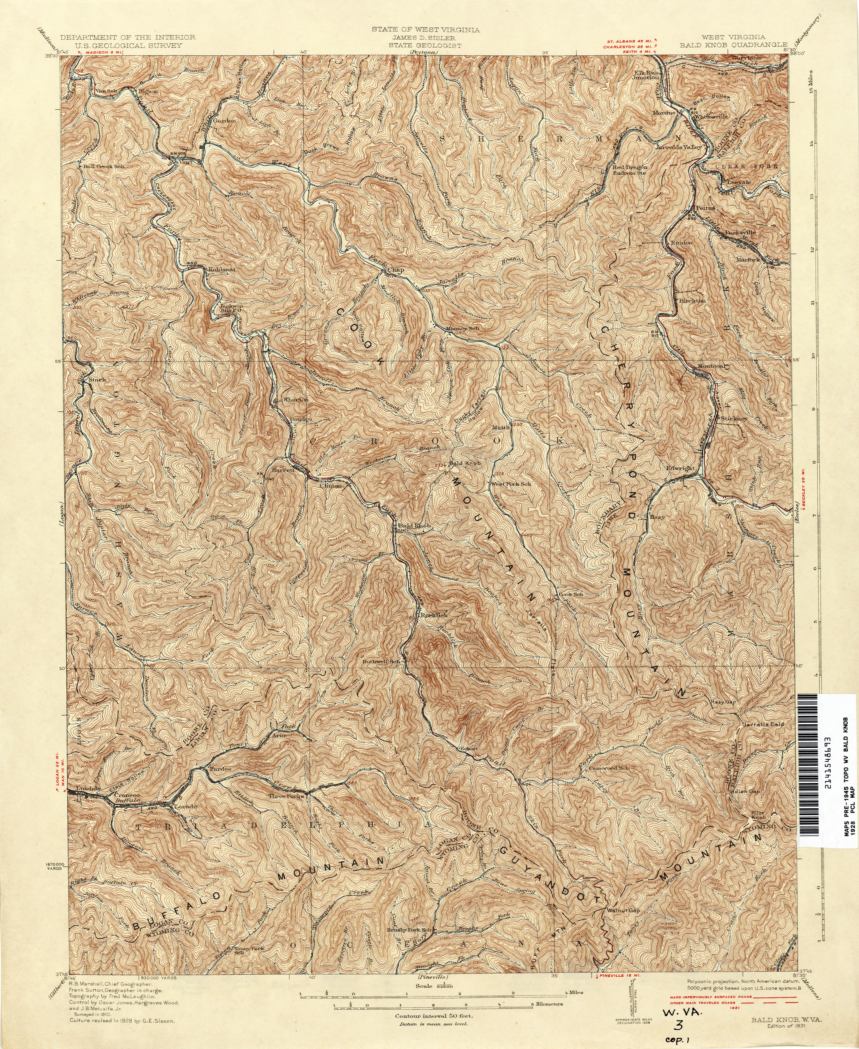 Meade Proctor Pinegrove Antique Littleton West Virginia 1905 US Geological Survey Topographic Map \u2013 Wetzel County Galmish Jacksonburg