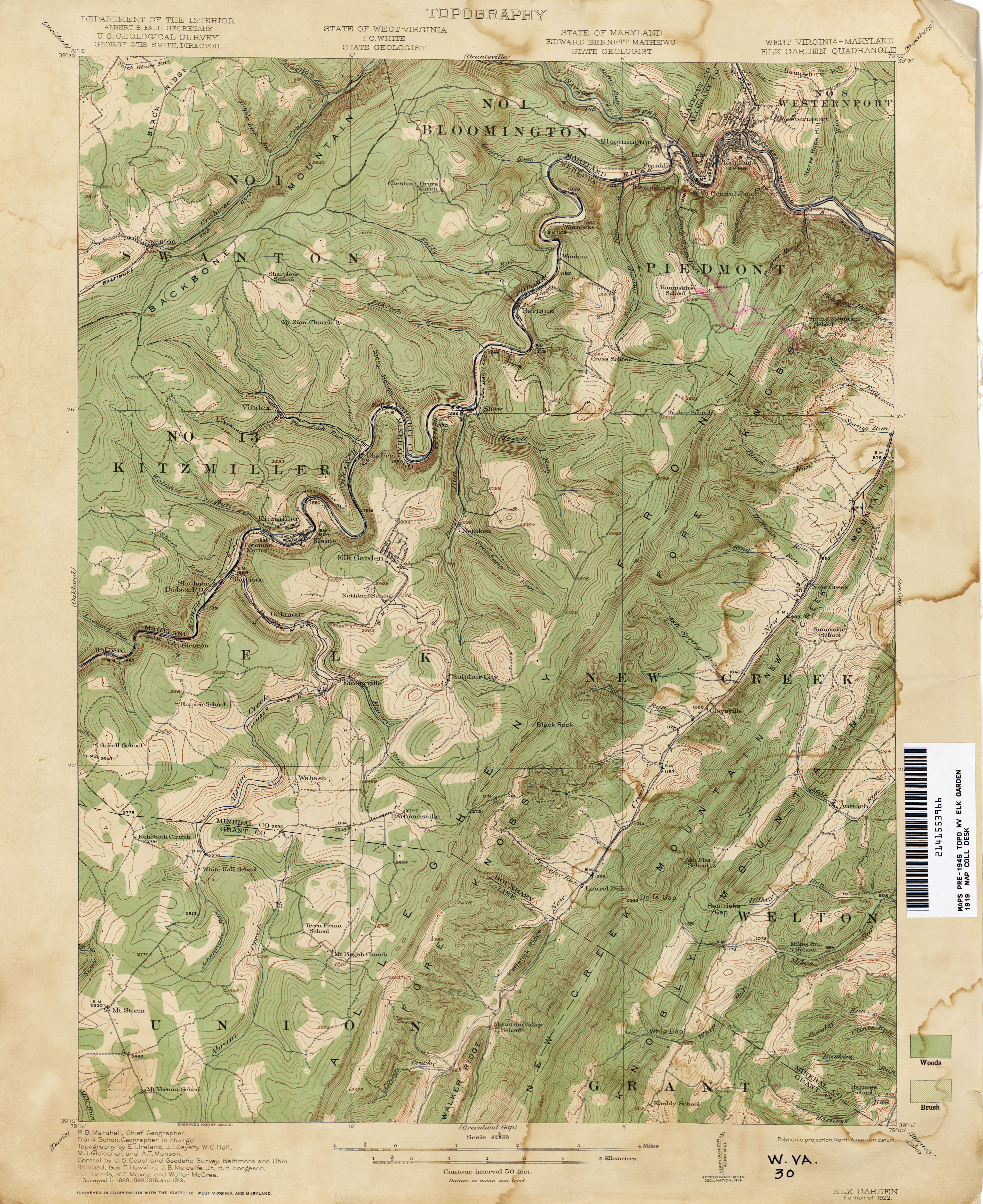 West Virginia Historical Topographic Maps Perry Castaneda Map