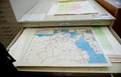 Map in a flat file drawer