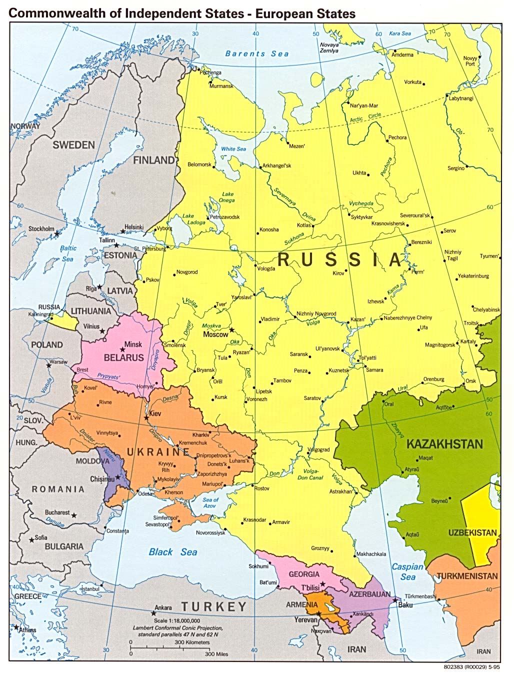 Russia And The Former Soviet Republics Maps Perry Castaneda Map