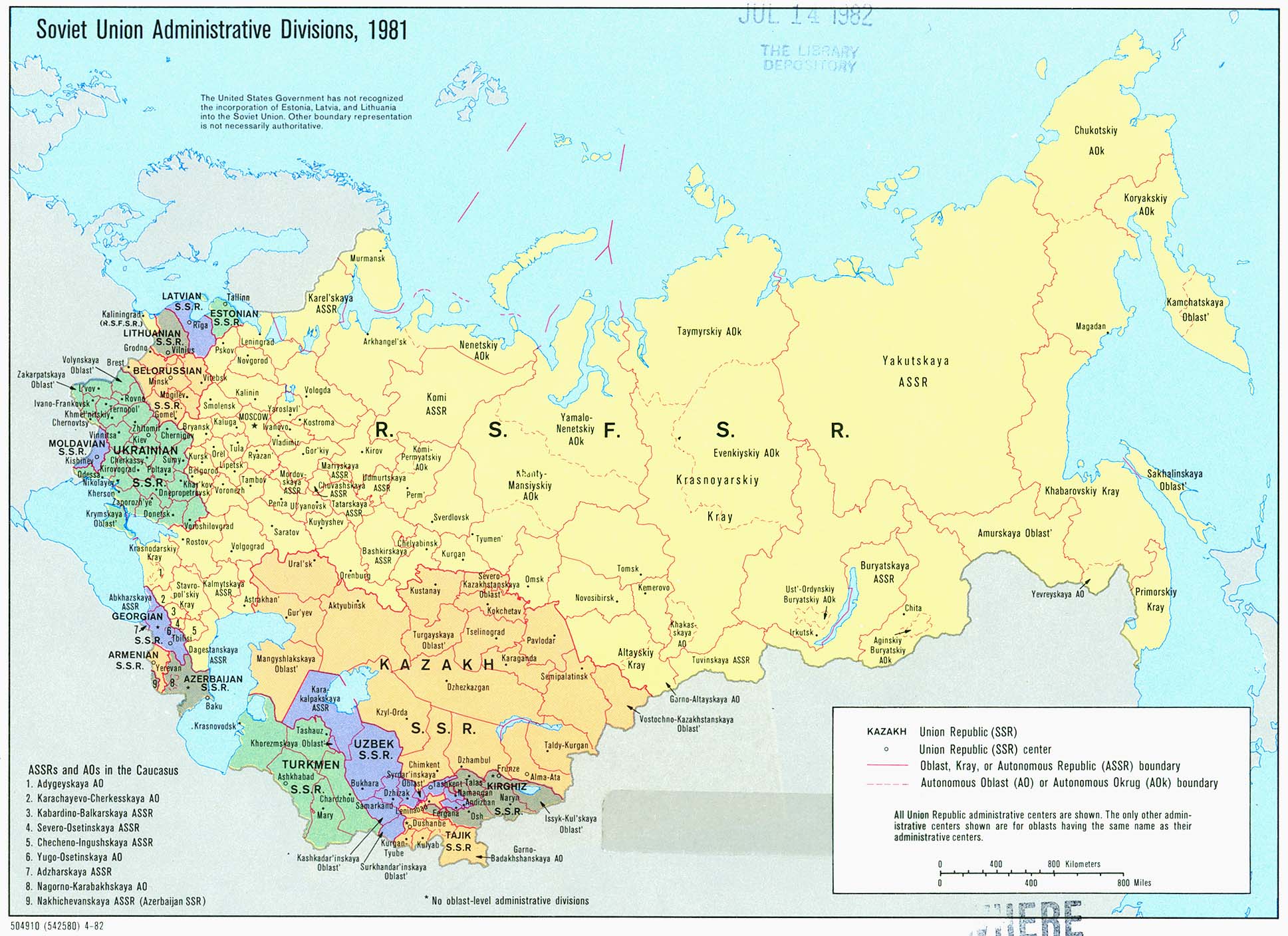 Russia And The Former Soviet Republics Maps Perry Castaneda Map Collection Ut Library Online