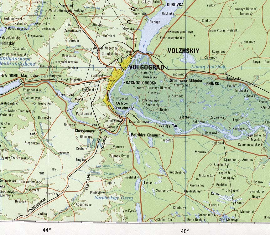 volgograd karta Russia and the Former Soviet Republics Maps   Perry Castañeda Map  volgograd karta