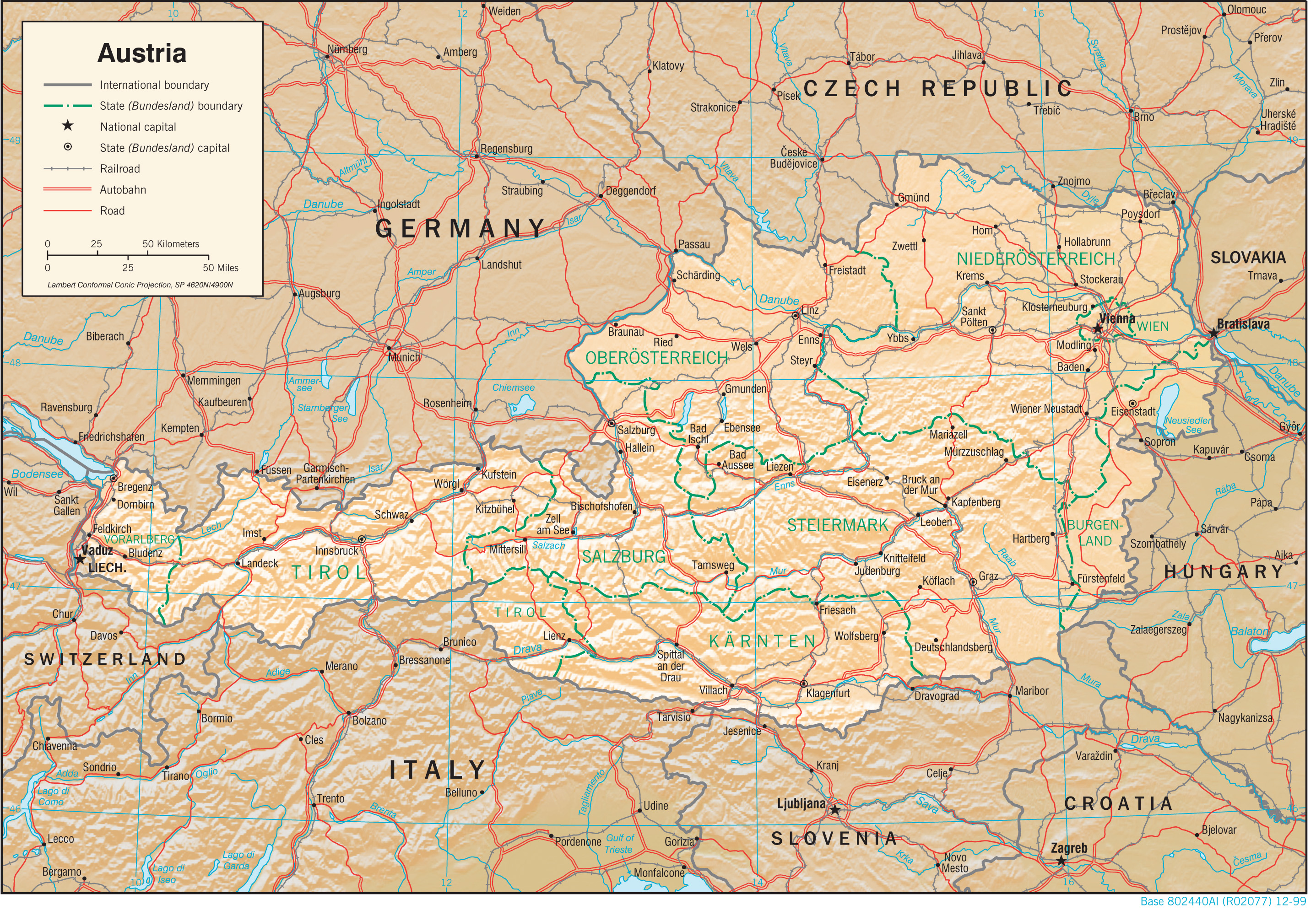 online ausztria térkép Austria Maps   Perry Castañeda Map Collection   UT Library Online online ausztria térkép