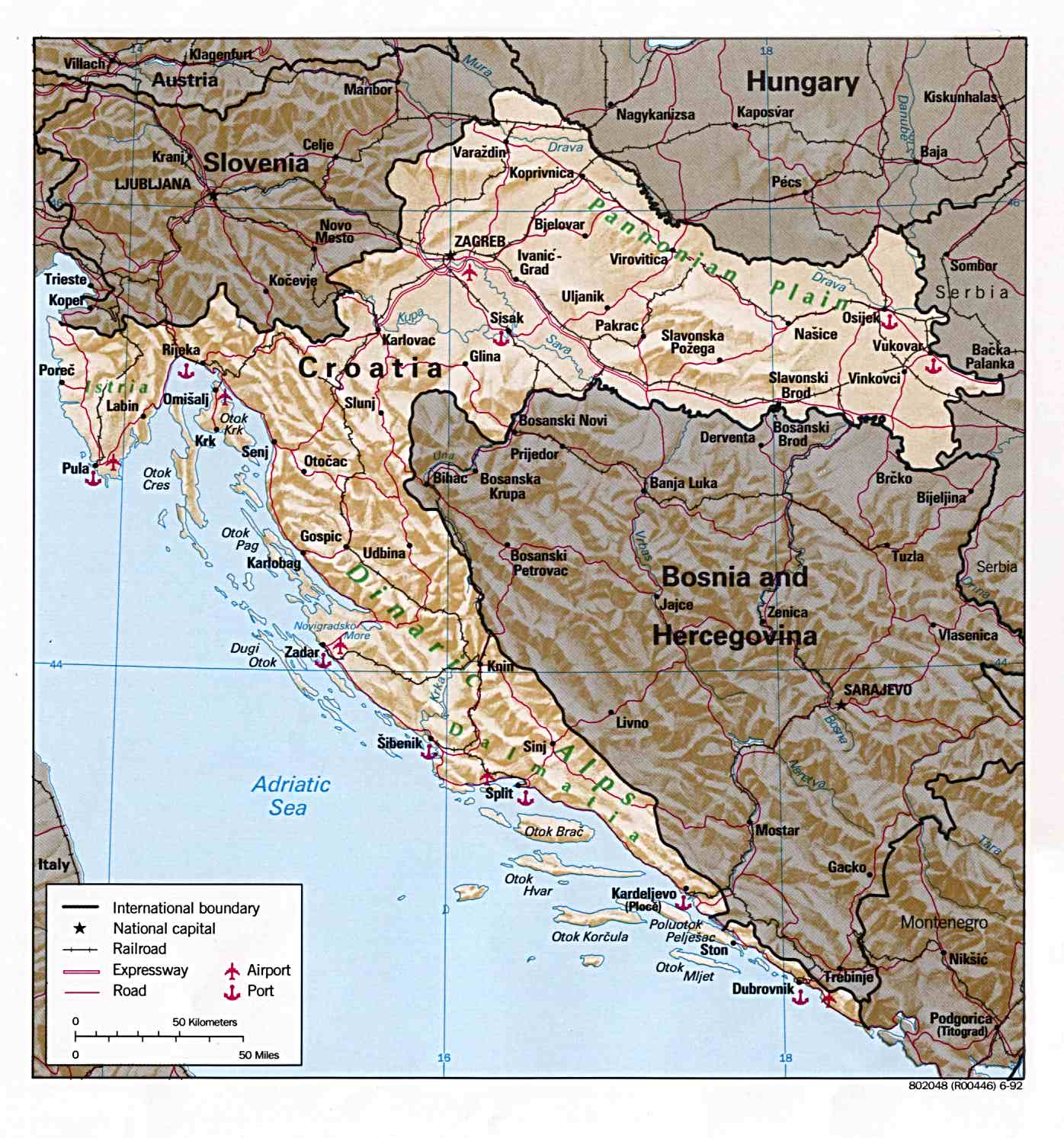 karta osijeka satelit Croatia Maps   Perry Castañeda Map Collection   UT Library Online karta osijeka satelit