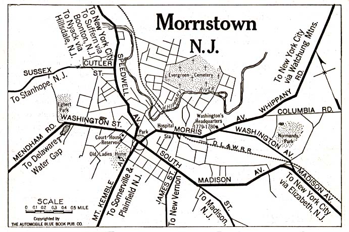 1910 MORRIS COUNTY TOWNSHIP NEW JERSEY NORMANDY HEIGHTS /& MORRISTOWN ATLAS MAP