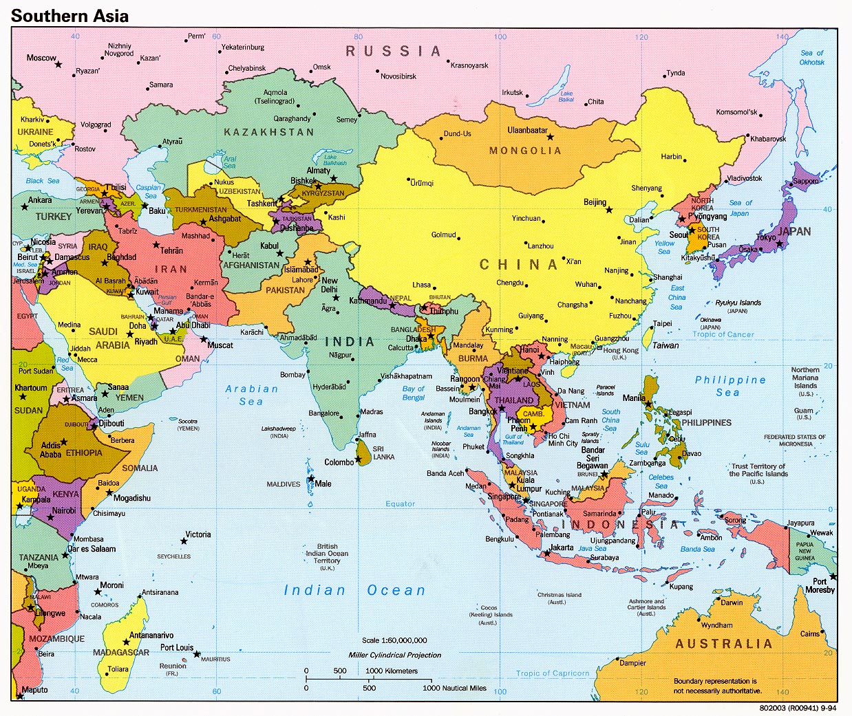 East Asia Political Map