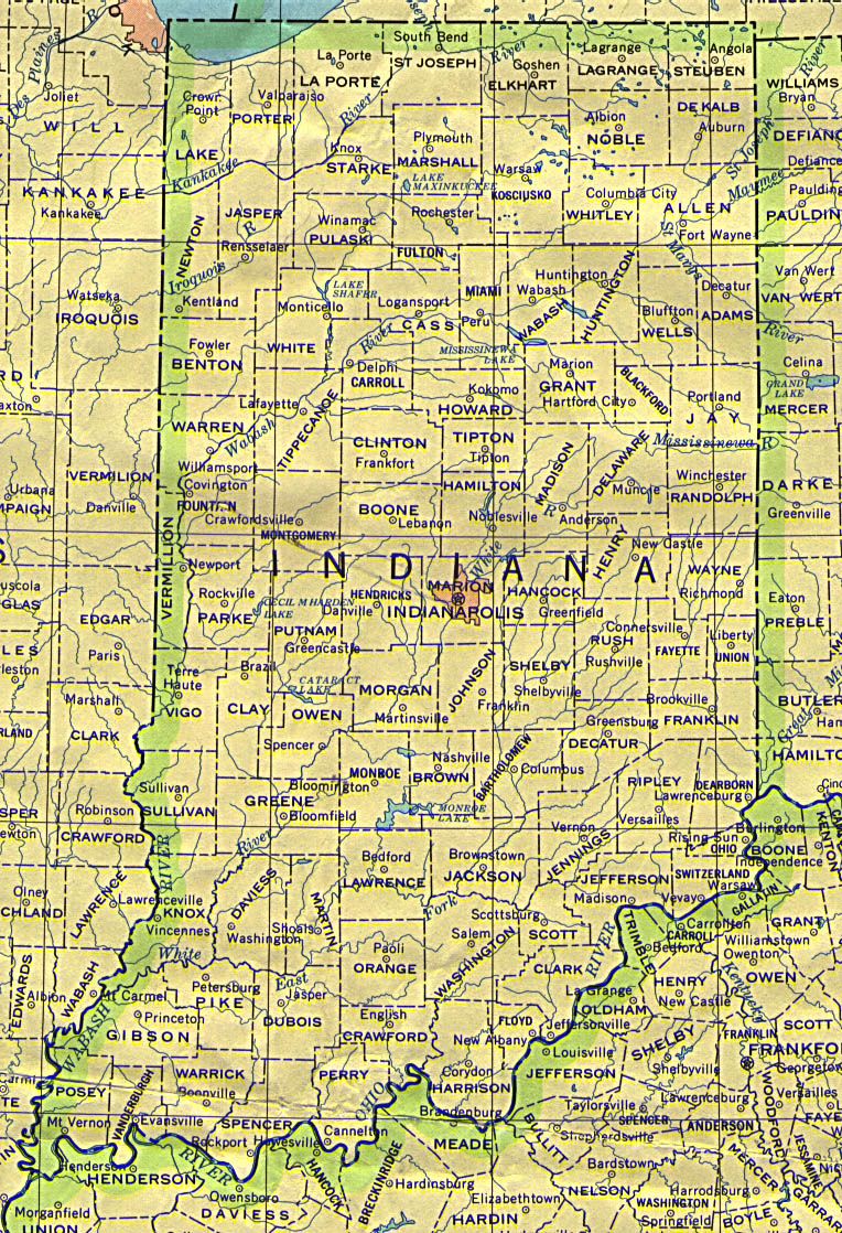 Indiana Maps Perry Castaneda Map Collection Ut Library Online
