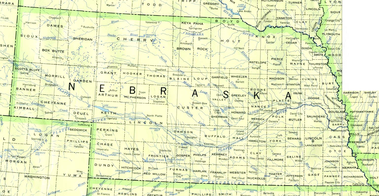 Nebraska Maps Perry Castaneda Map Collection Ut Library Online