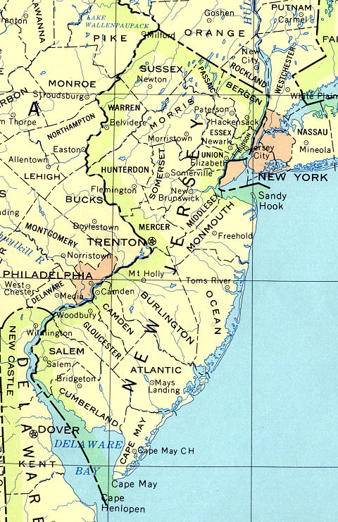New Jersey Maps Perry Castaneda Map Collection Ut Library Online