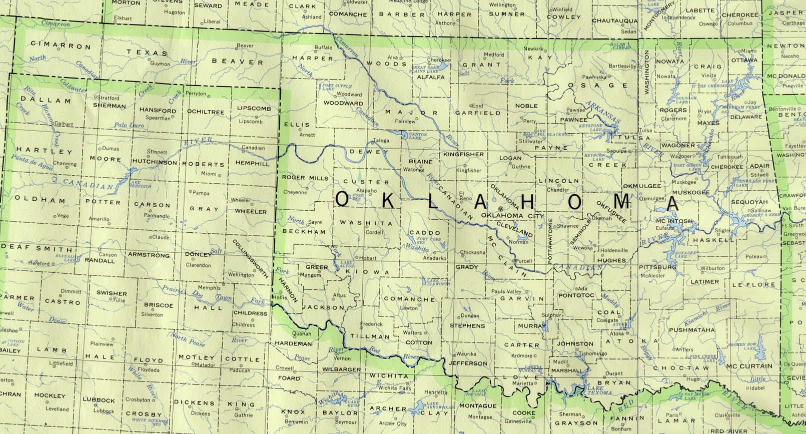 Oklahoma Maps Perry Castaneda Map Collection Ut Library Online