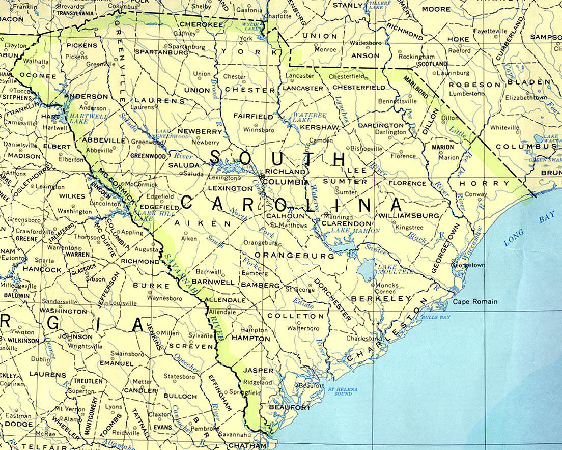 South Carolina Maps Perry Castaneda Map Collection Ut Library Online