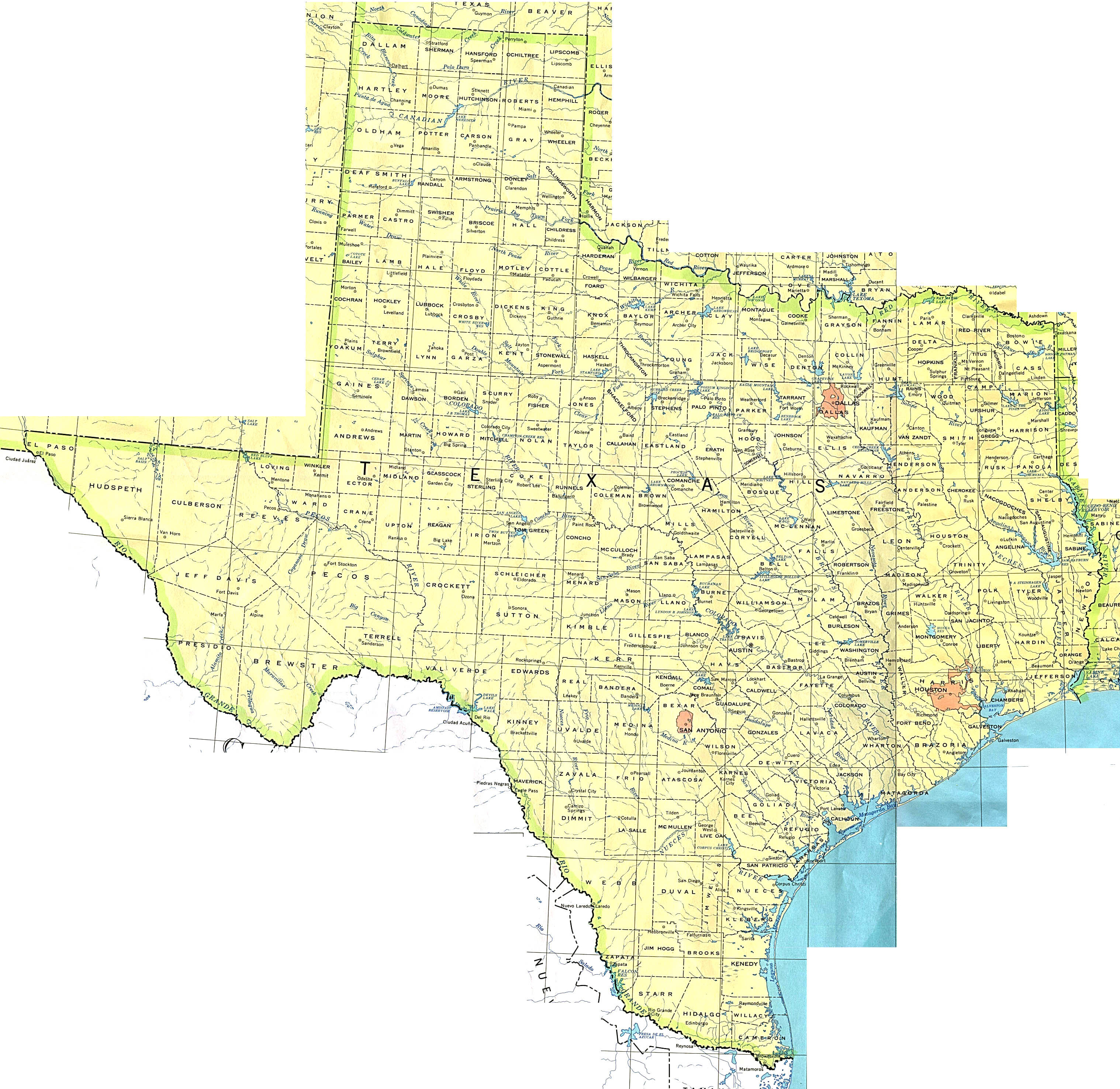 state of texas map Texas Maps Perry Castaneda Map Collection Ut Library Online
