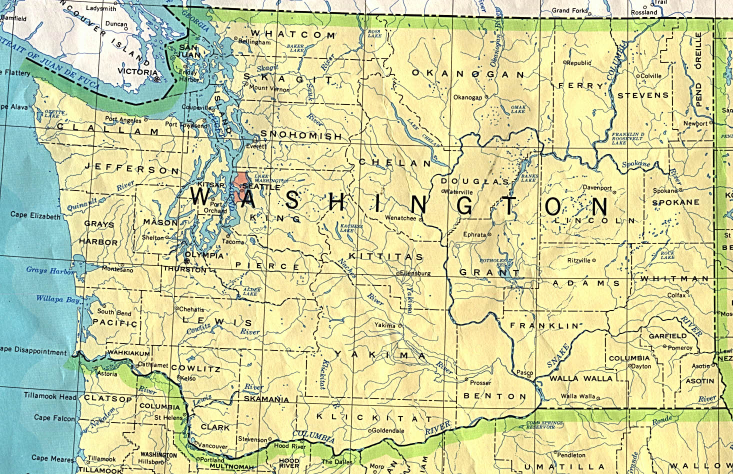Washington Maps Perry Castaneda Map Collection Ut Library Online