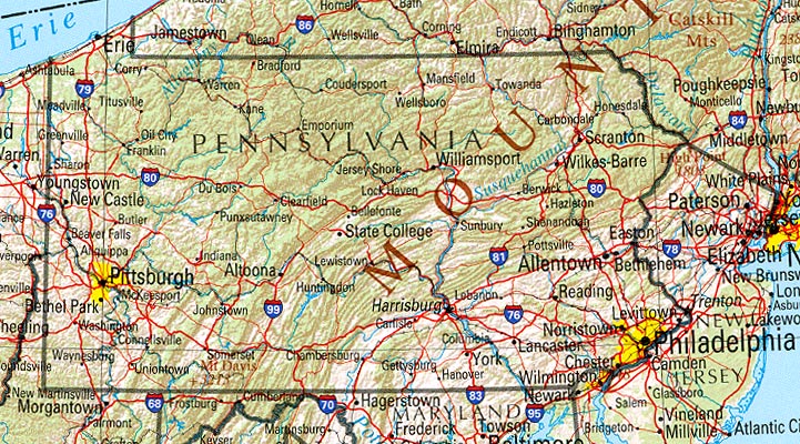 Pennsylvania Maps Perry Castaneda Map Collection Ut Library Online